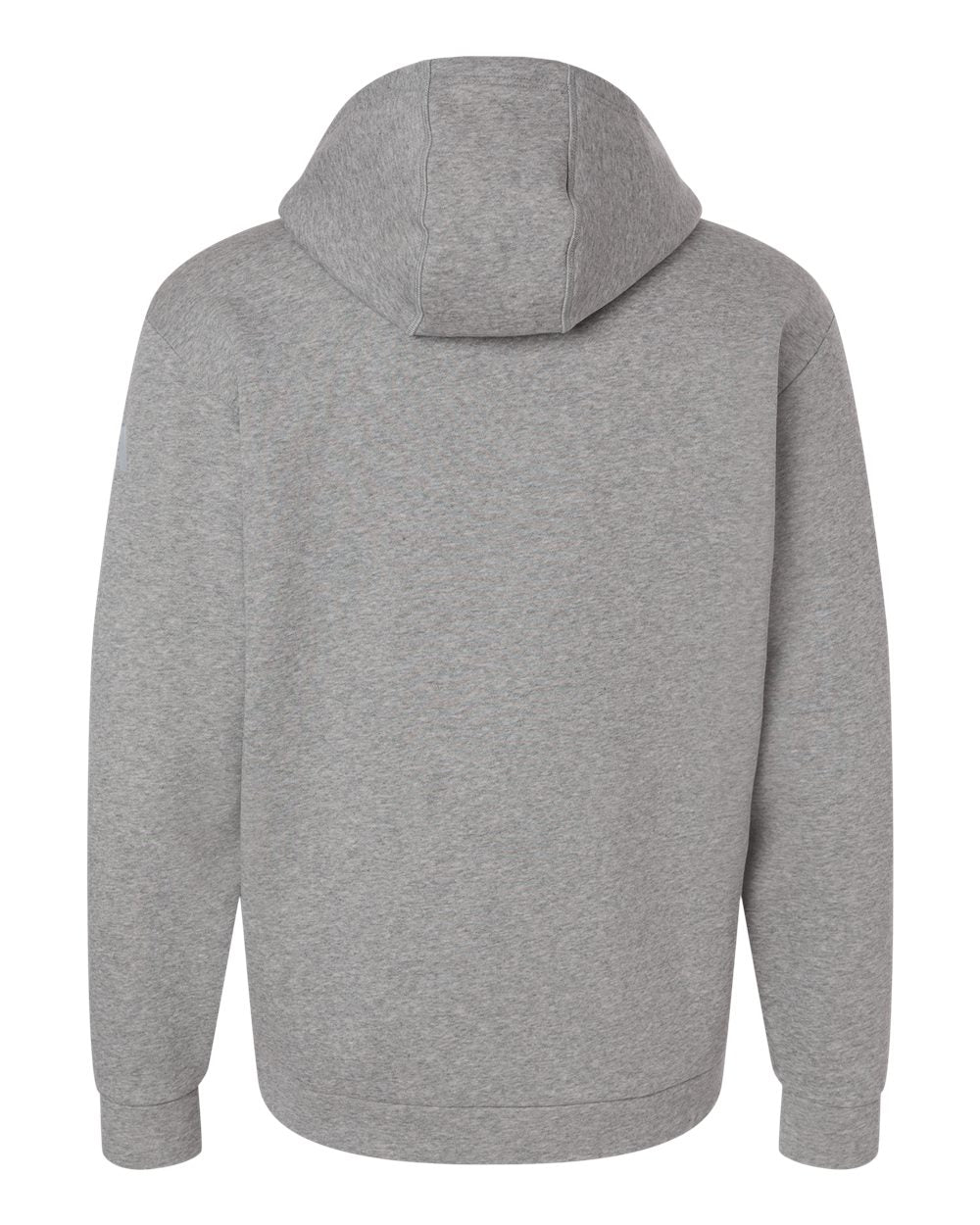 Men's Fleece Hooded Sweatshirt - Medium Grey Heather/ White