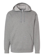 Men's Fleece Hooded Sweatshirt - Medium Grey Heather/ White