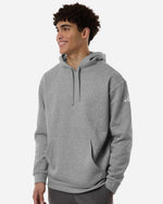 Men's Fleece Hooded Sweatshirt - Medium Grey Heather/ White