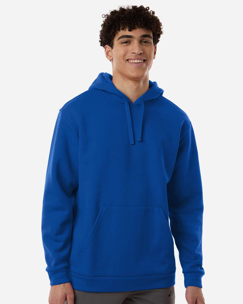 Men's Fleece Hooded Sweatshirt - Team Royal Blue/ White