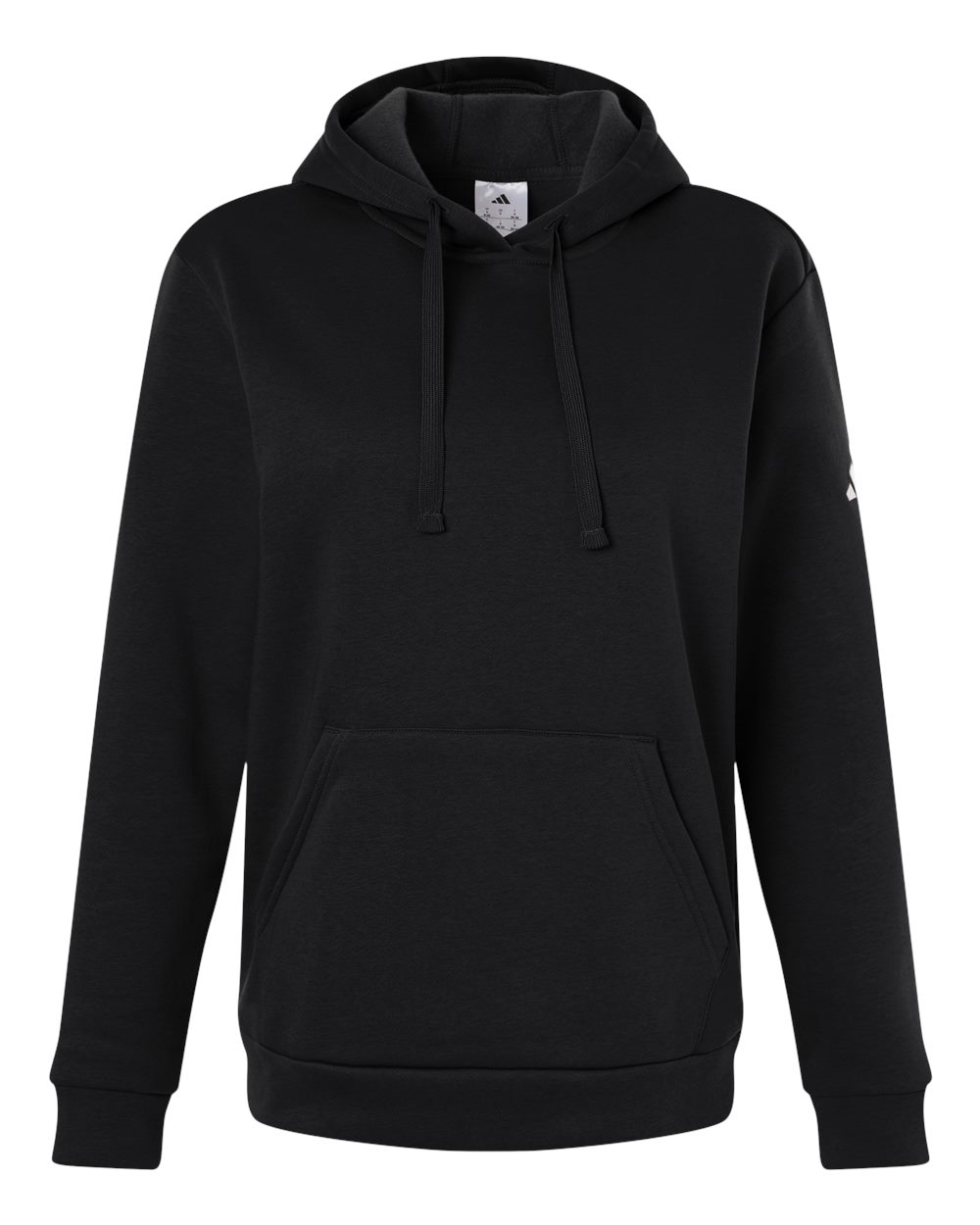 Women's Fleece Hooded Sweatshirt - Black/ White