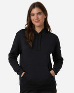 Women's Fleece Hooded Sweatshirt - Black/ White
