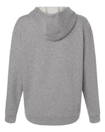 Women's Fleece Hooded Sweatshirt - Medium Grey Heather/ White