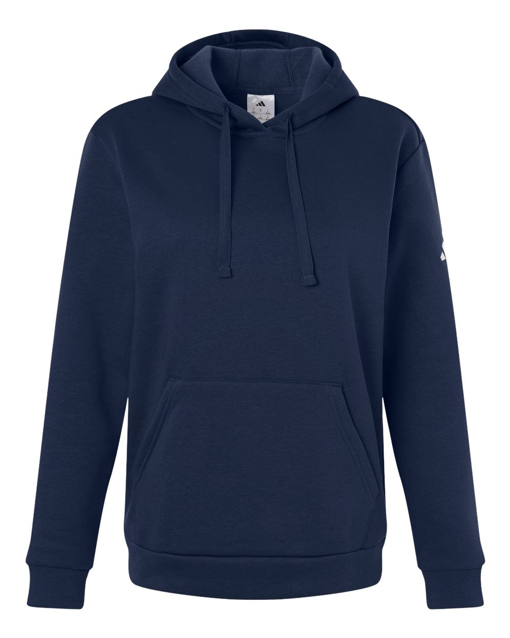 Women's Fleece Hooded Sweatshirt - Team Navy Blue/ White