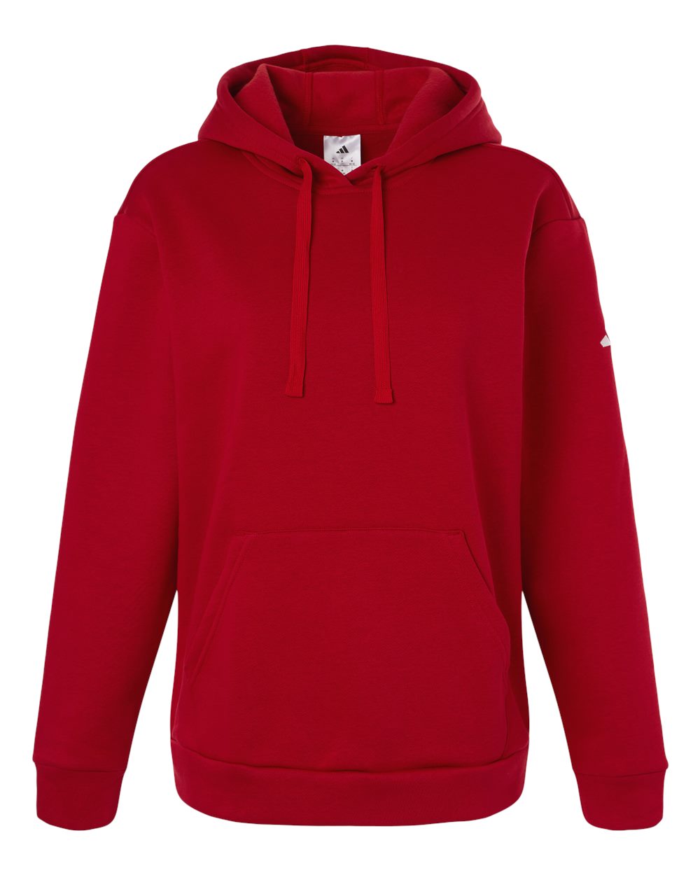 Women's Fleece Hooded Sweatshirt - Team Power Red/ White