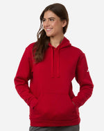 Women's Fleece Hooded Sweatshirt - Team Power Red/ White