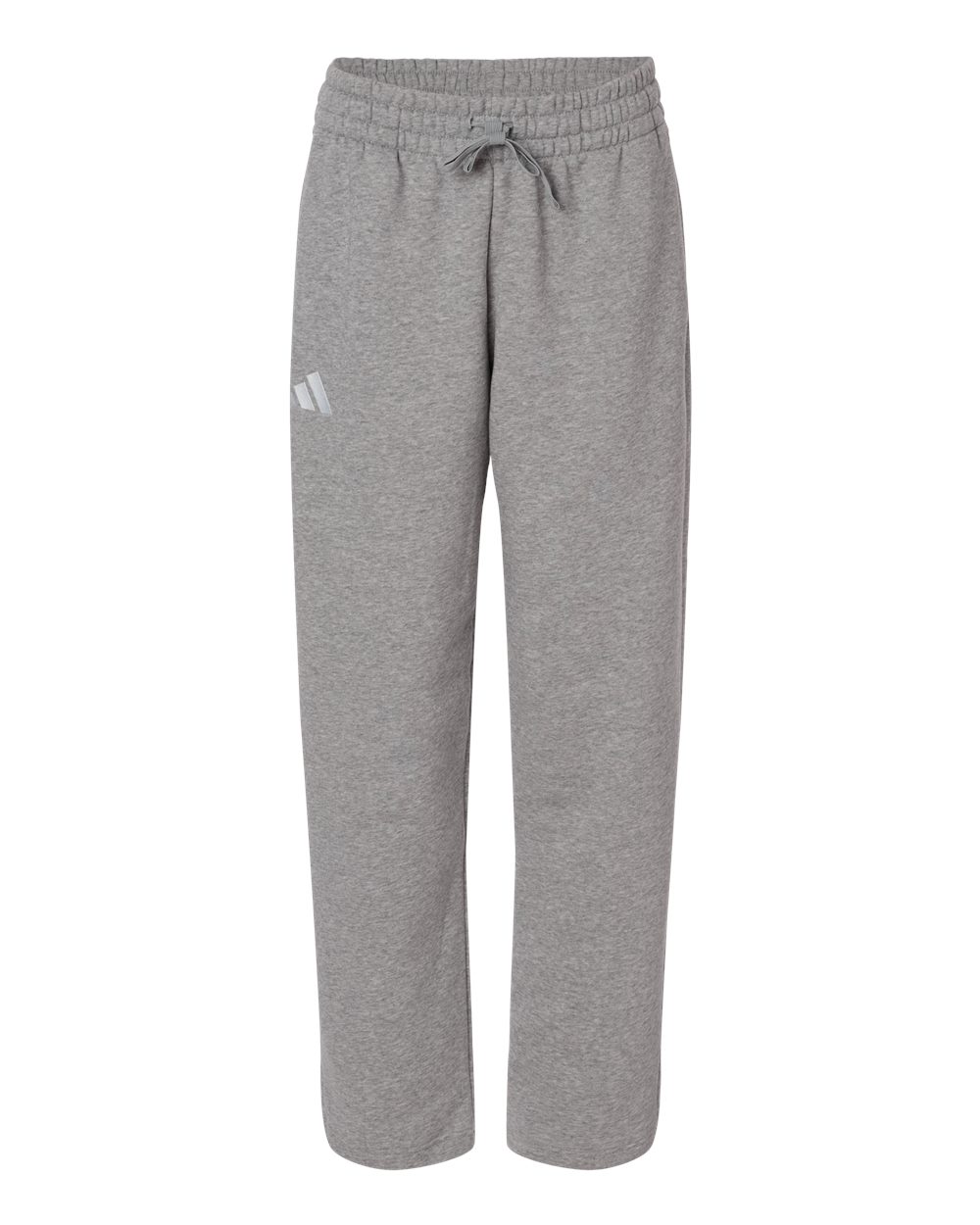 Women's Fleece Sweatpants - Medium Grey Heather/ White