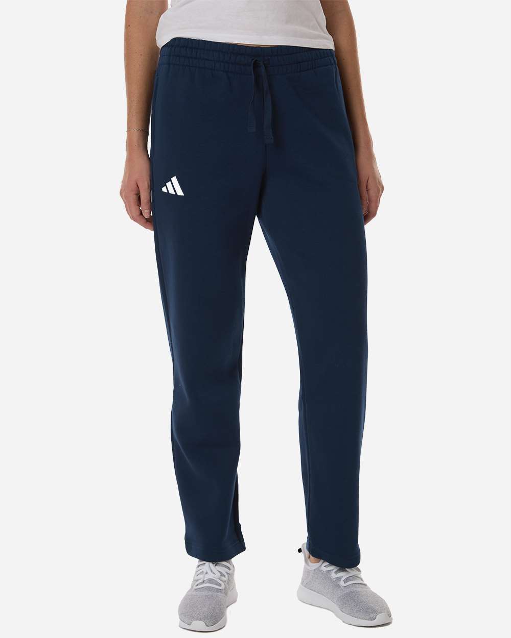 Women's Fleece Sweatpants - Team Navy Blue/ White