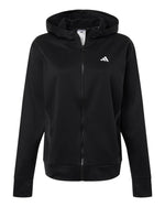 Women's Game & Go Fleece Full-Zip Hooded Sweatshirt - Black/ White