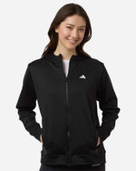 Women's Game & Go Fleece Full-Zip Hooded Sweatshirt - Black/ White