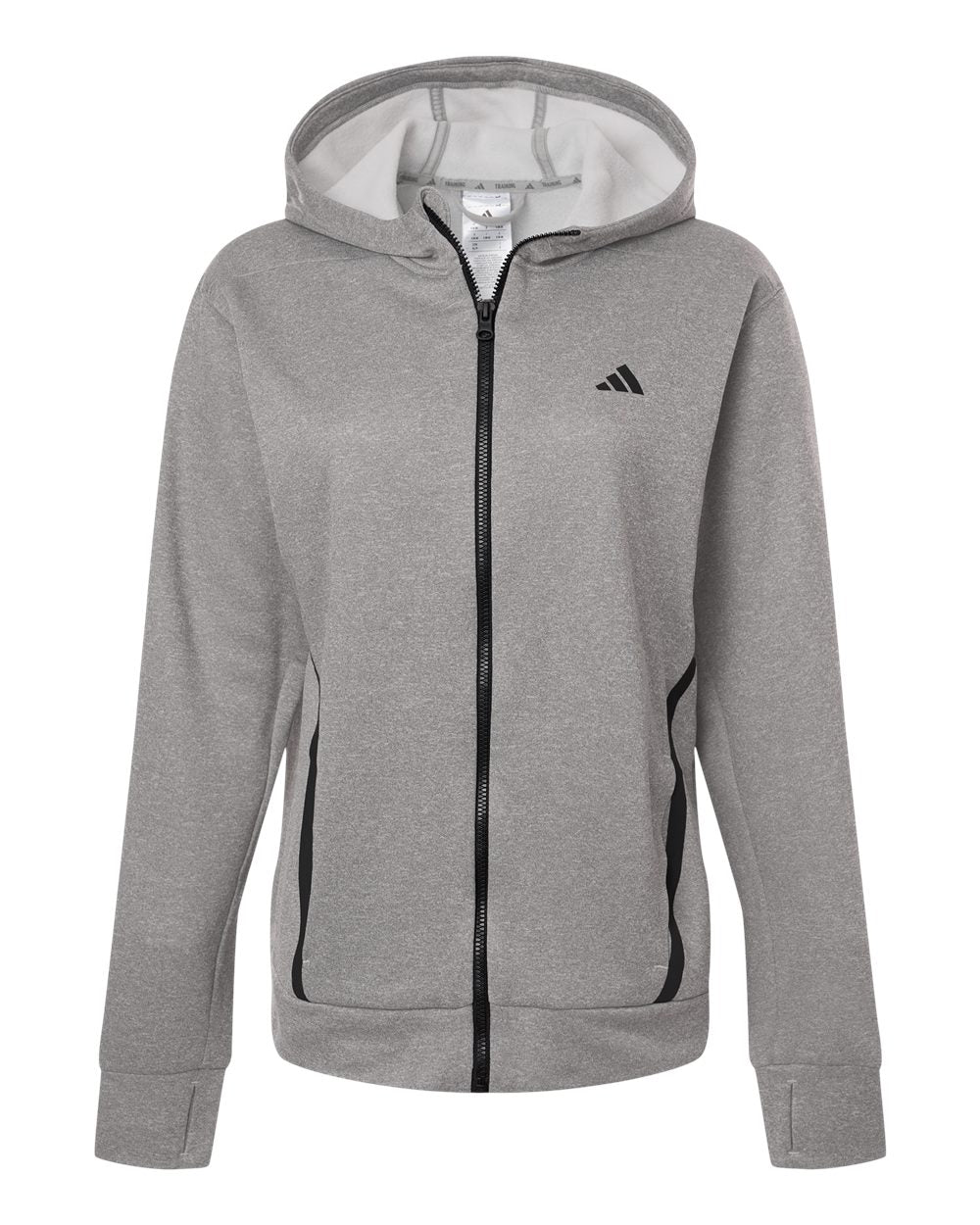 Women's Game & Go Fleece Full-Zip Hooded Sweatshirt - Medium Grey Heather/ Black