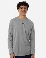 Men's Pregame Long Sleeve T-Shirt - Medium Grey Heather/ Black