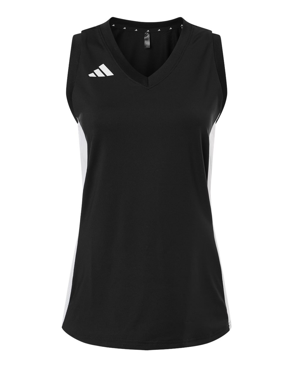 Women's Quickset V-Neck Sleeveless Jersey - Black/ White