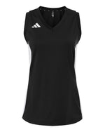 Women's Quickset V-Neck Sleeveless Jersey - Black/ White