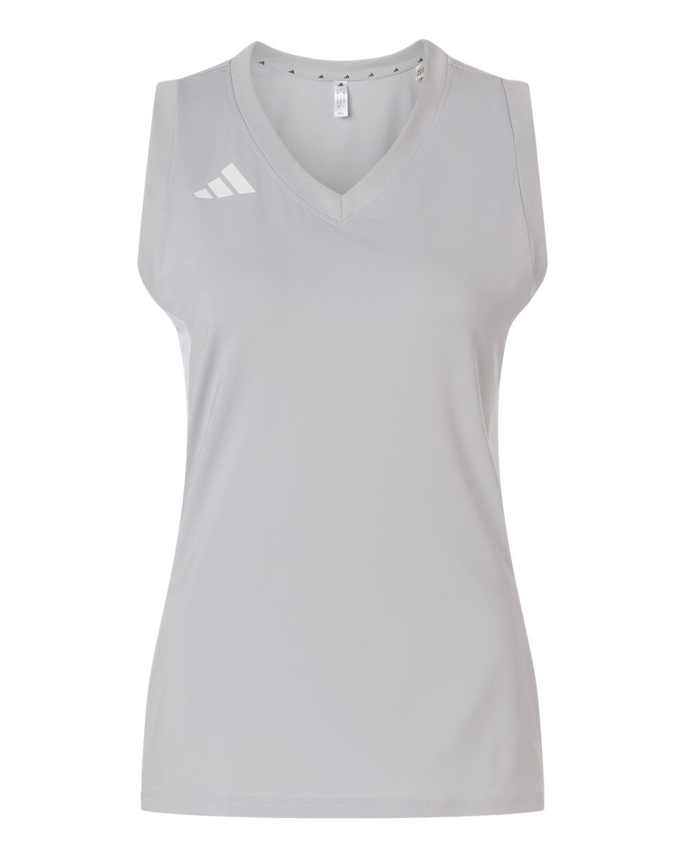 Women's Quickset V-Neck Sleeveless Jersey - Team Light Grey/ White