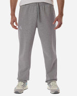 Men's Fleece Sweatpants - Medium Grey Heather/ White