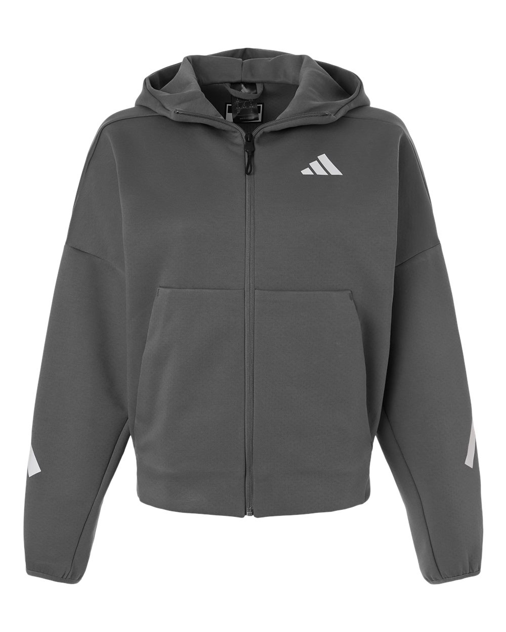 Women's Z.N.E Full-Zip Hooded Sweatshirt - Team Grey Four/ White