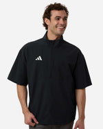 Men's Short Sleeve Quarter-Zip Pullover - Black/ White