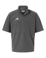 Men's Short Sleeve Quarter-Zip Pullover - Team Grey Four/ White