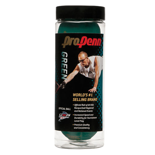 Penn Pro Penn Green Racquetball 3/Can