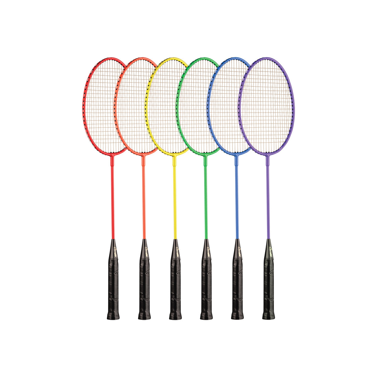 Champion Sports Tempered Steel Badminton Racket - Set of 6 (Assorted Colors)
