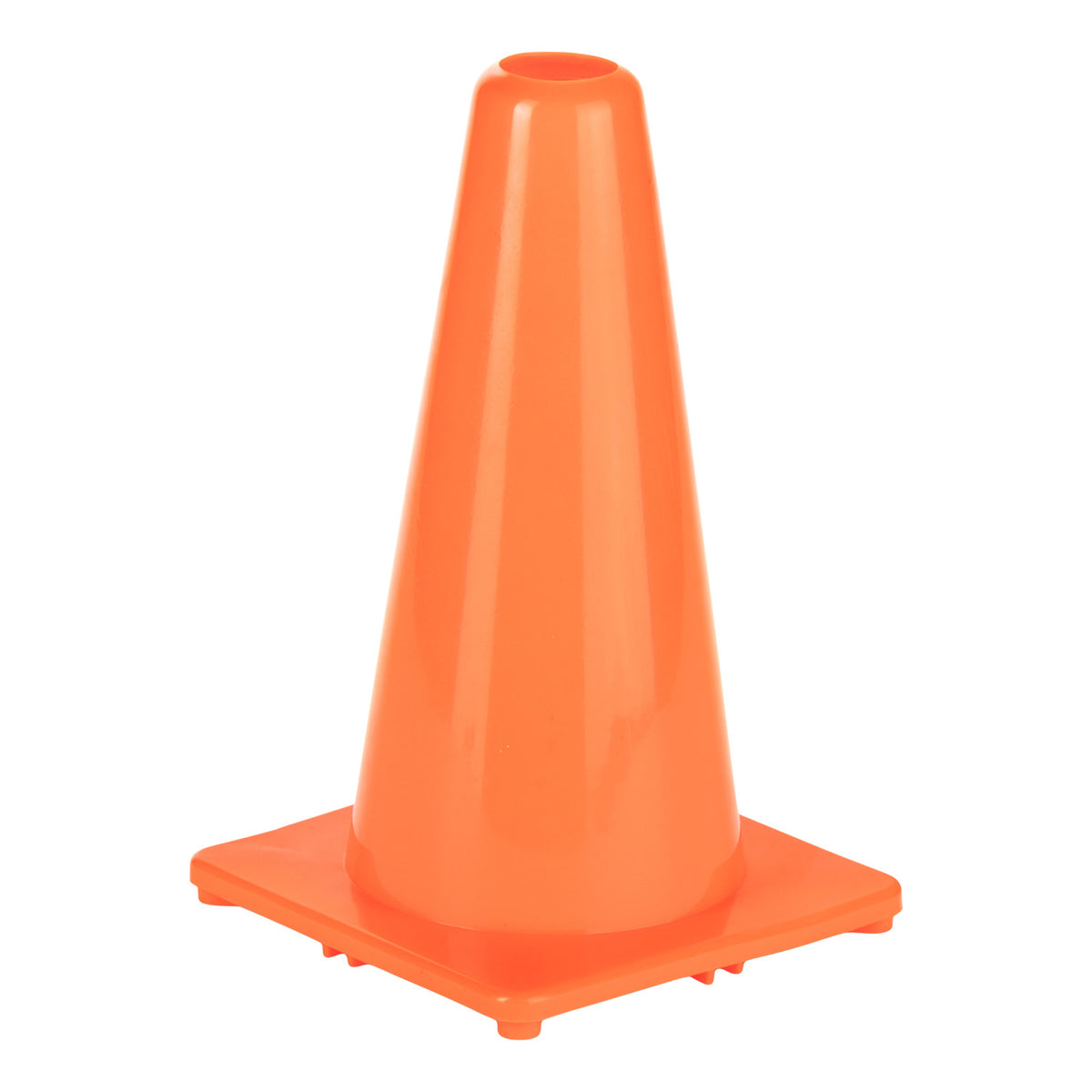 Champion Sports 9"H High-Visibility Flexible Vinyl Cone - Orange