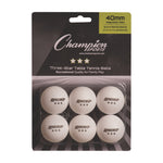 Champion Sports 3-Star Tournament Table Tennis Balls - Pack of 6