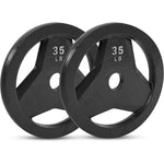 Champion Sports JFIT Cast Iron Grip Plate - 35 lb / Set of 2
