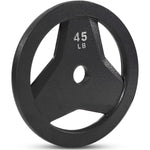 Champion Sports JFIT Cast Iron Grip Plate - 45 lb / Single