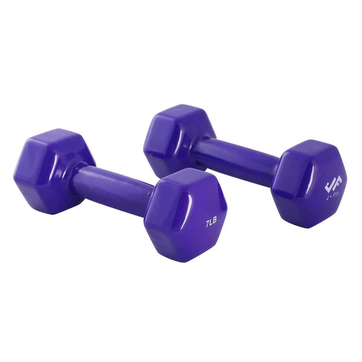 Champion Sports JFIT Vinyl Dumbbell - Pair - 7 lb Pair