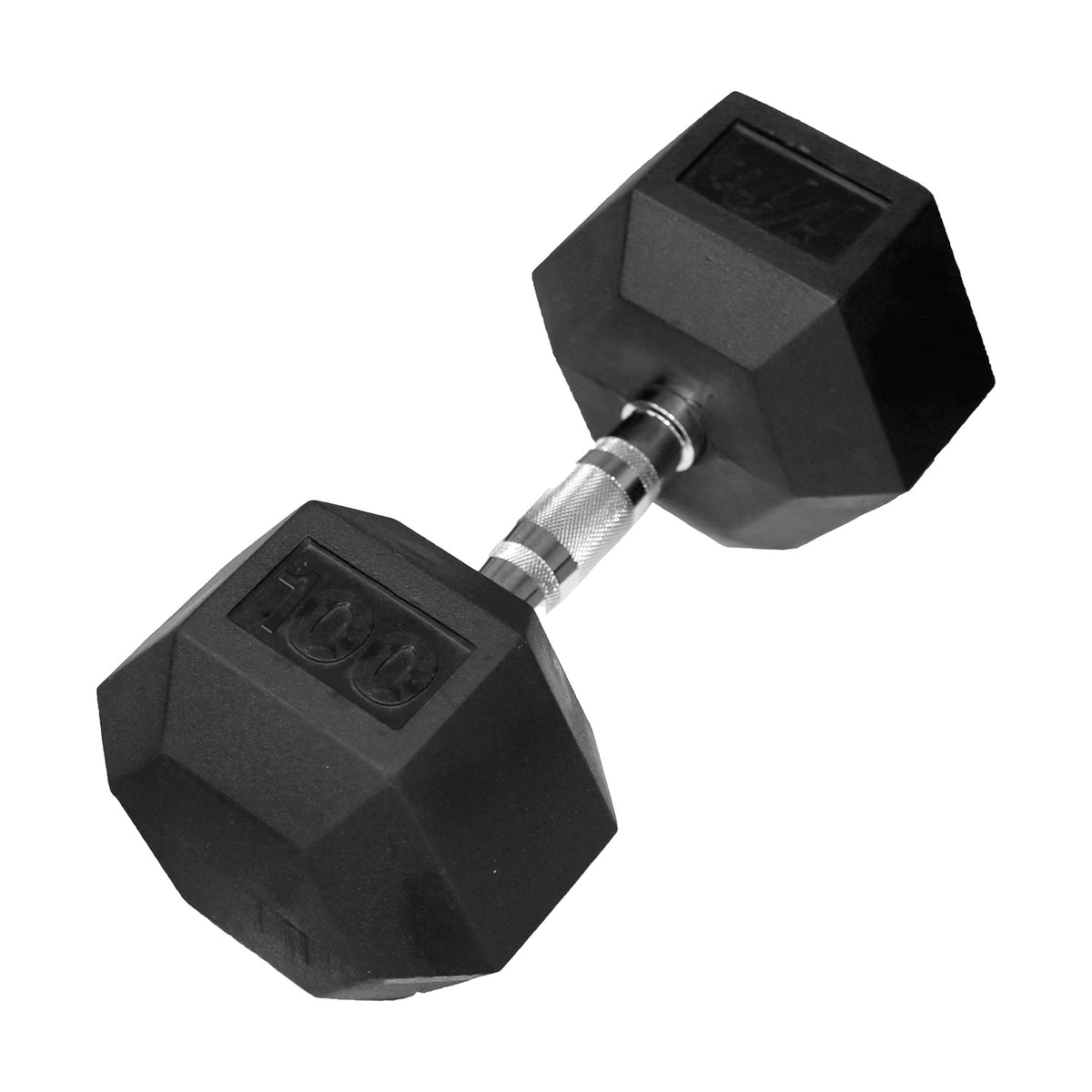 Champion Sports JFIT Rubber Hex Dumbbell - 100 lb
