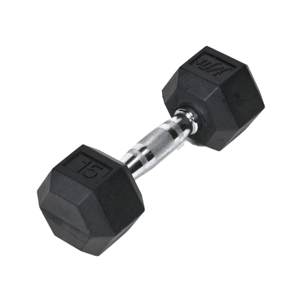 Champion Sports JFIT Rubber Hex Dumbbell - 15 lb
