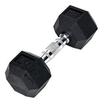 Champion Sports JFIT Rubber Hex Dumbbell - 20 lb