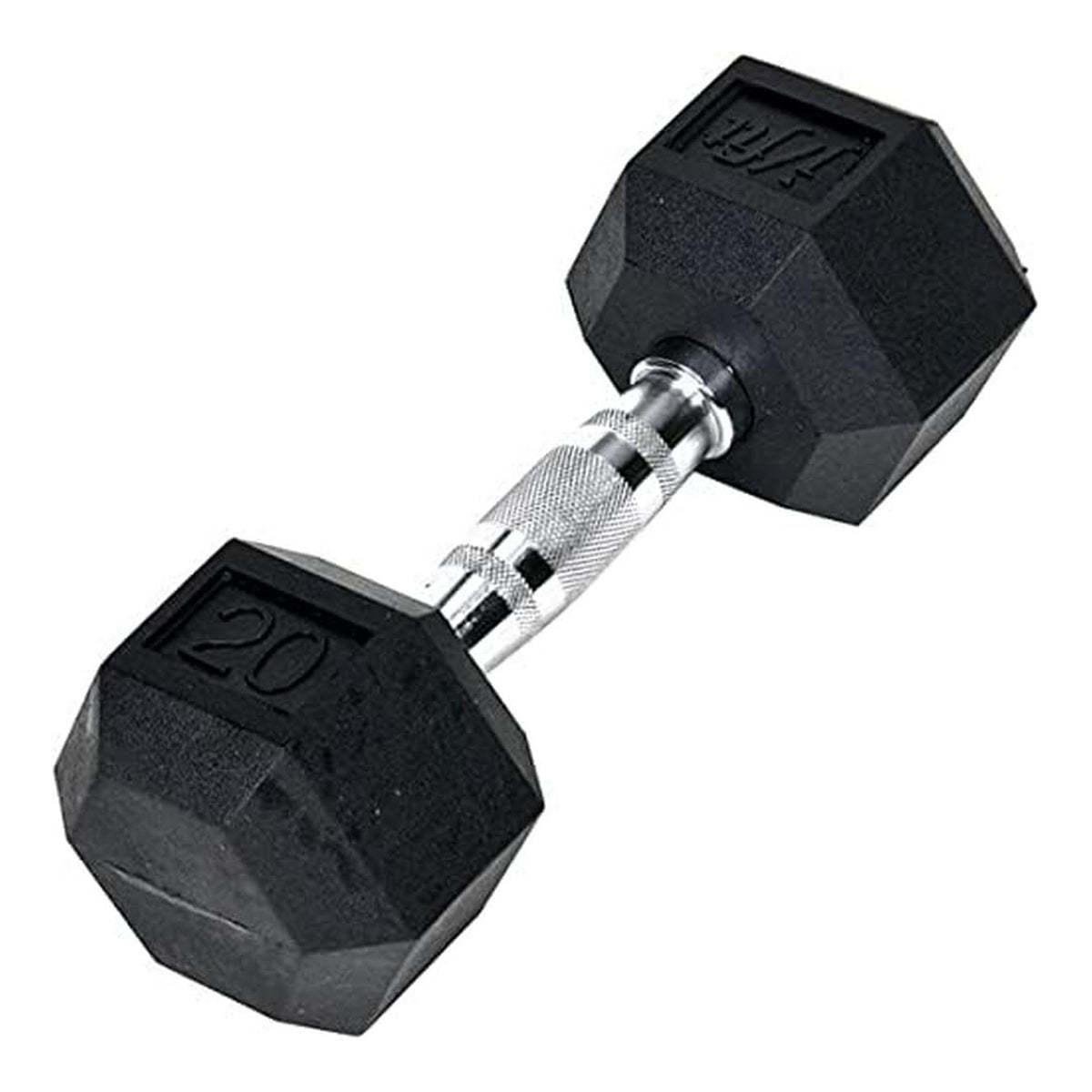 Champion Sports JFIT Rubber Hex Dumbbell - 20 lb