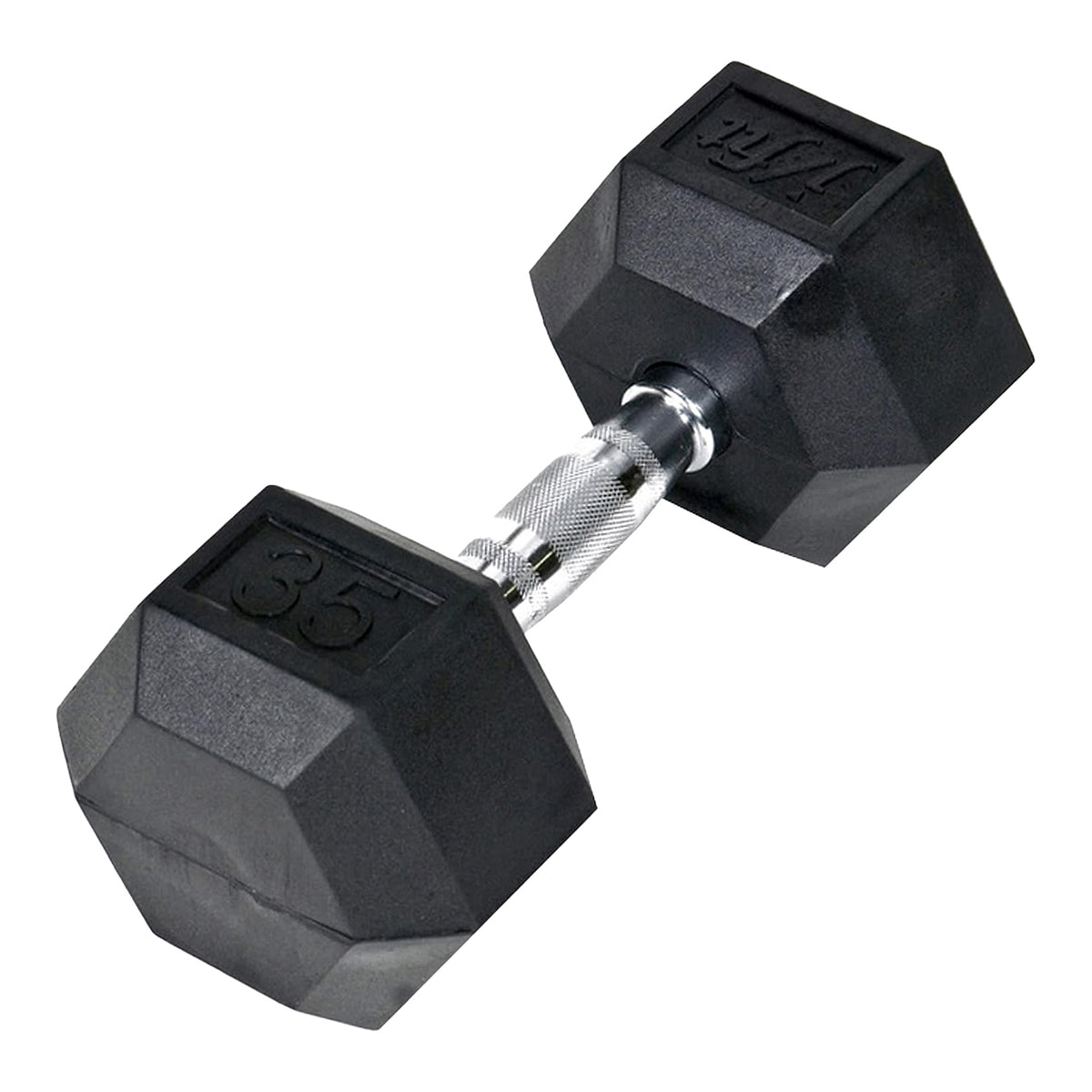 Champion Sports JFIT Rubber Hex Dumbbell - 35 lb