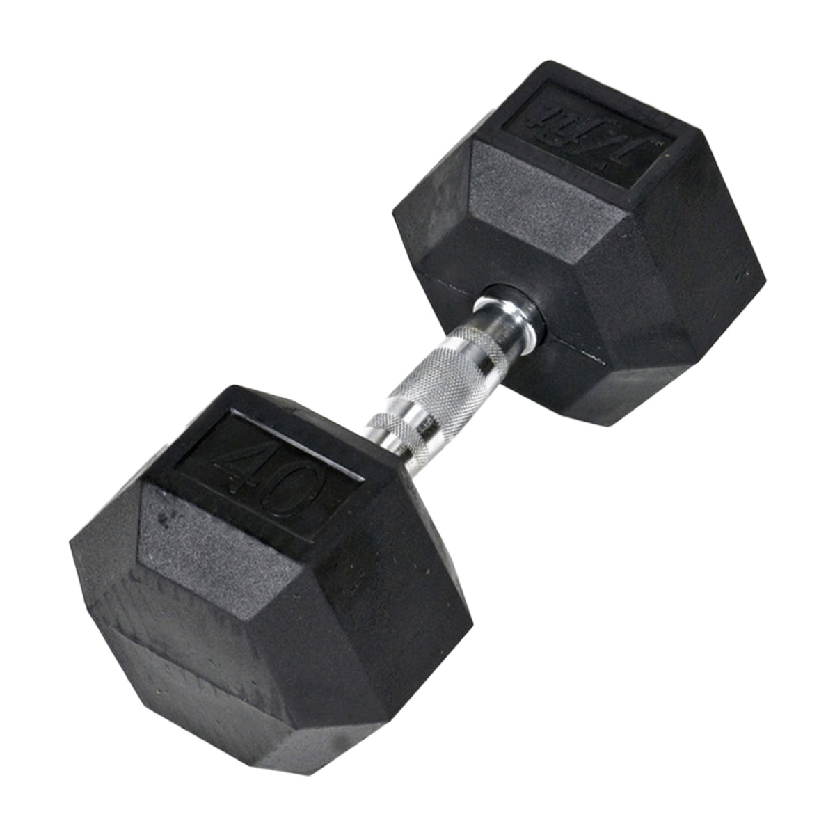 Champion Sports JFIT Rubber Hex Dumbbell - 40 lb