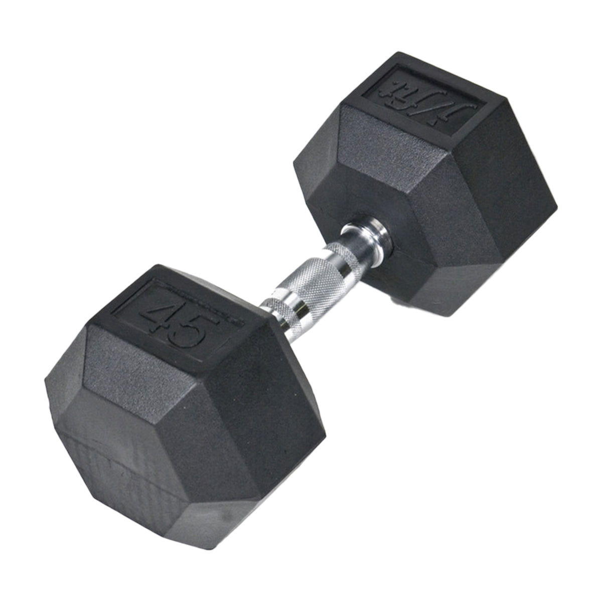 Champion Sports JFIT Rubber Hex Dumbbell - 45 lb