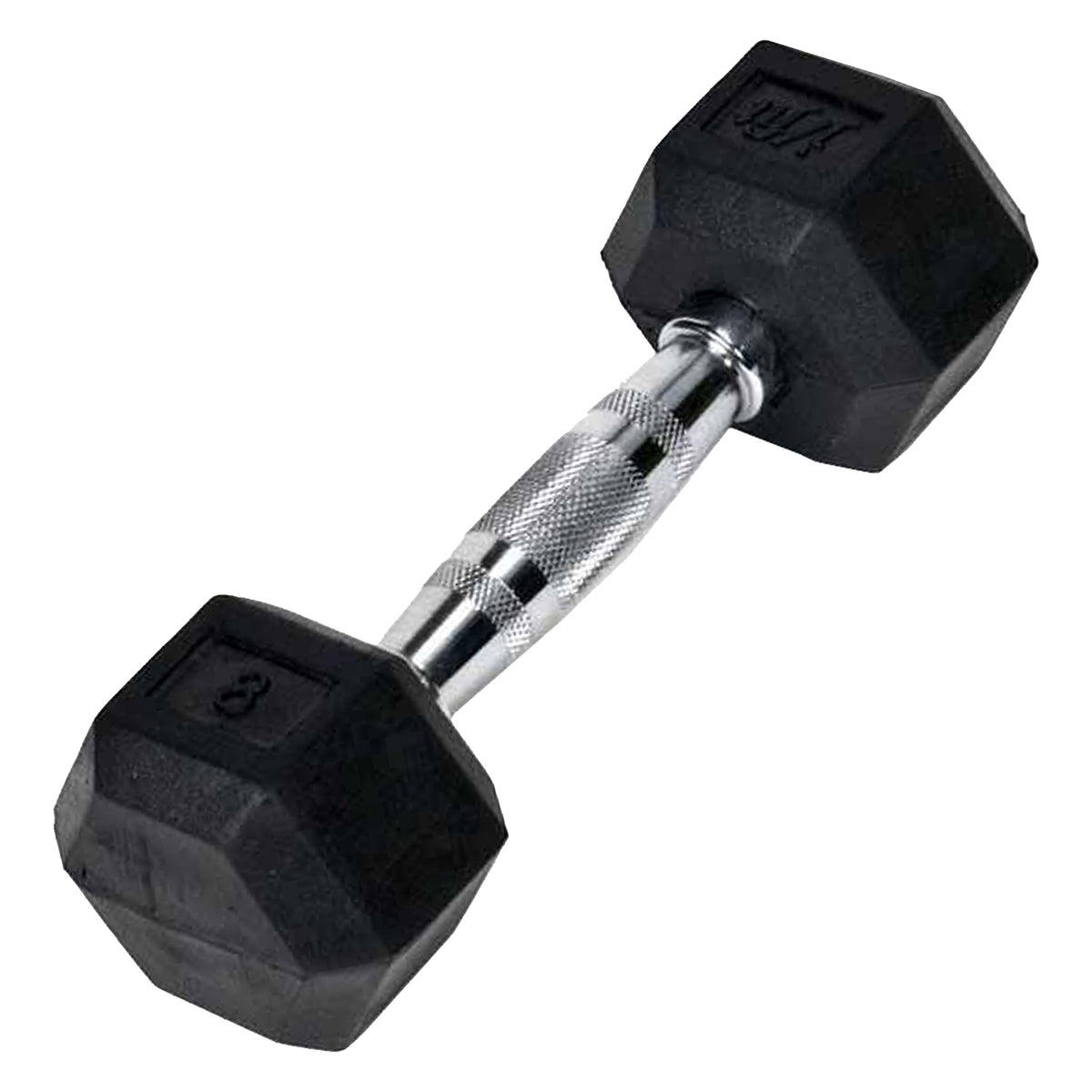 Champion Sports JFIT Rubber Hex Dumbbell - 8 lb