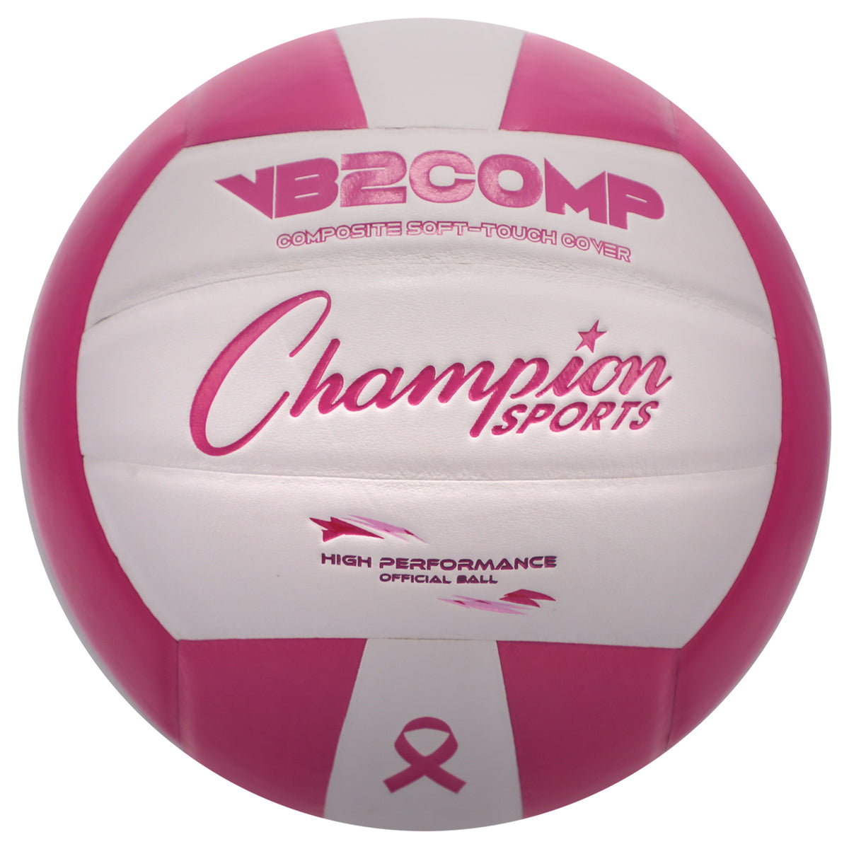 Champion Sports Cordley Composite Volleyball - Pink/White