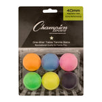 Champion Sports 1-Star Table Tennis Balls - Pack of 6