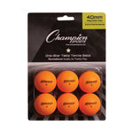 Champion Sports 1-Star Table Tennis Balls - Pack of 6