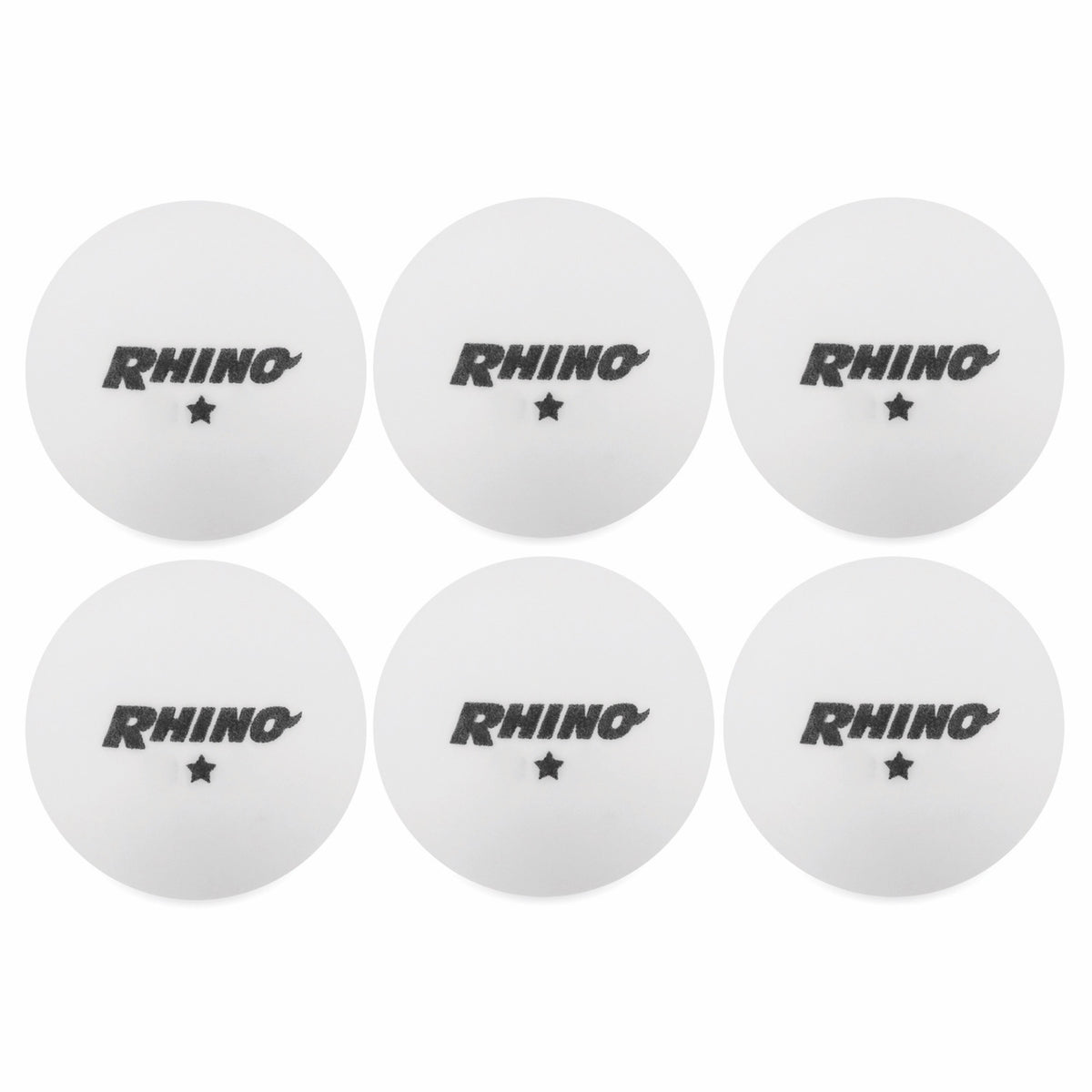 Champion Sports 1-Star Table Tennis Balls - Pack of 6 - White