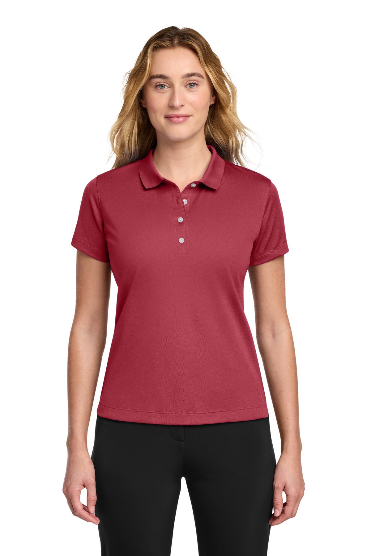 Nike Women's Tech Basic Dri-FIT Polo. - Pro Red