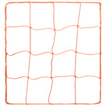 Champion Sports 3.5 mm Official Size Soccer Net - Pair, Orange