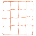 Champion Sports 6.0 mm Official Size Soccer Net, Orange - Pair