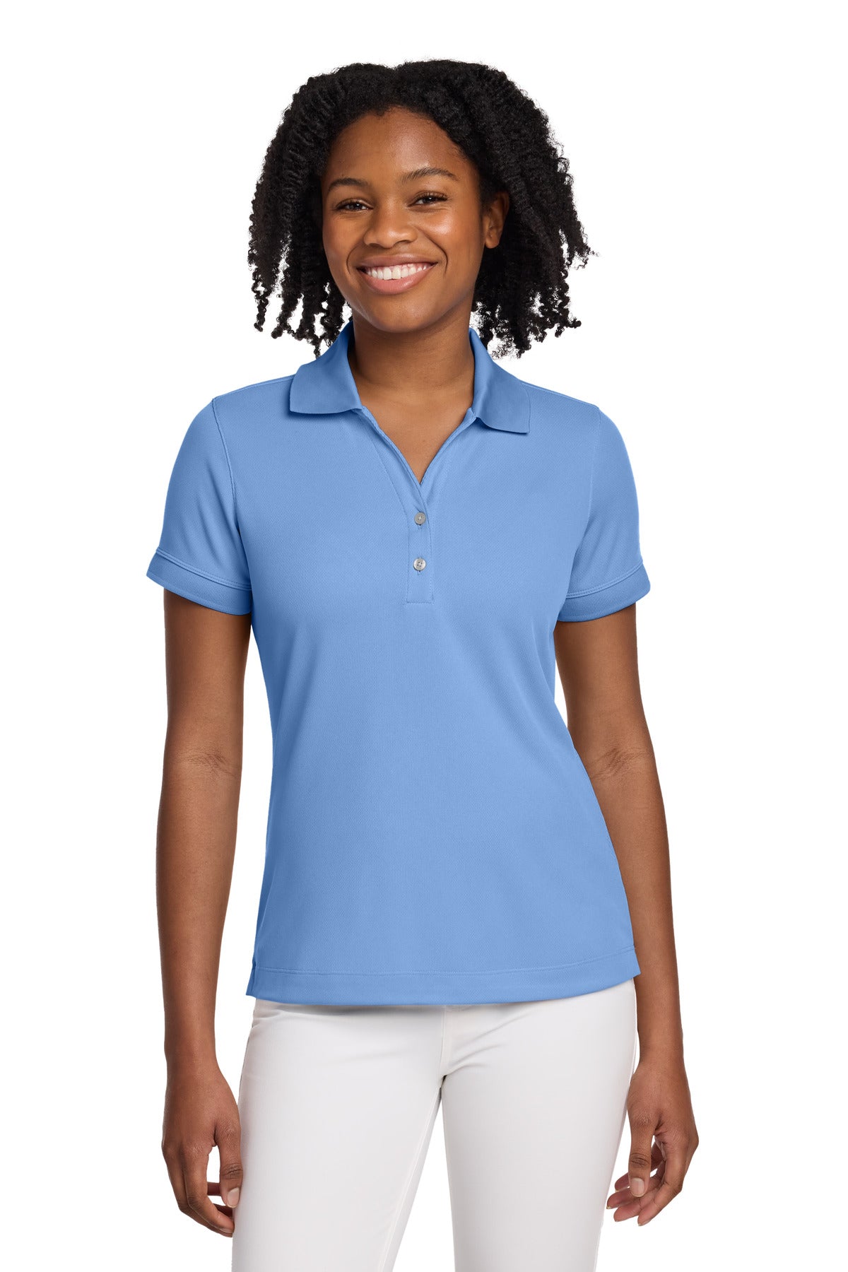 Nike Women's Dri-FIT Classic Polo. - Light Blue