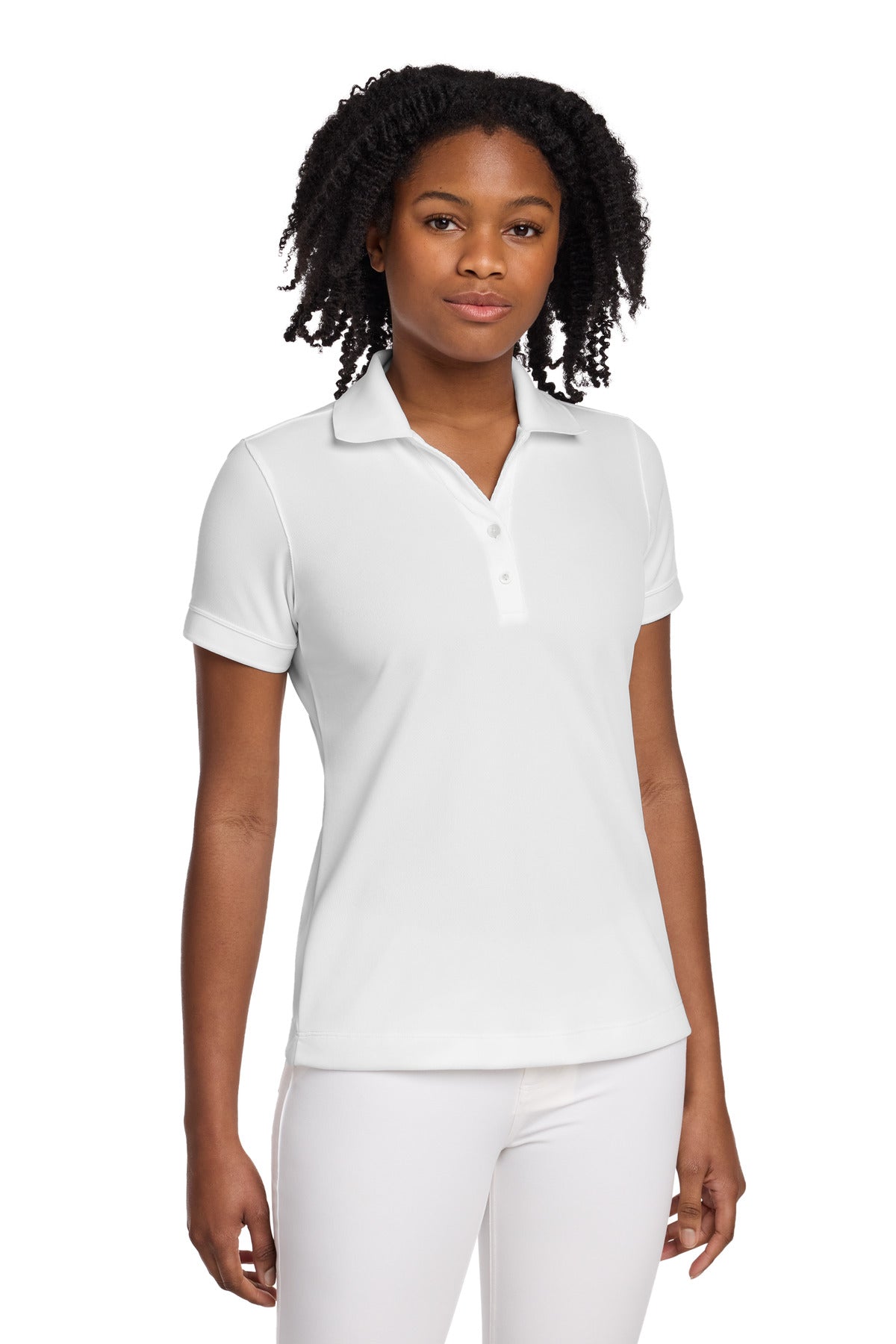 Nike Women's Dri-FIT Classic Polo. - White