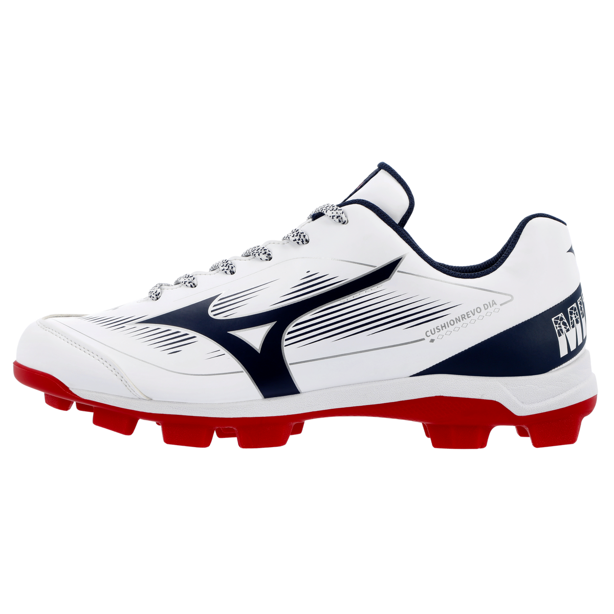 Mizuno CushionRevo Diamond TPU Cleat — White / Navy