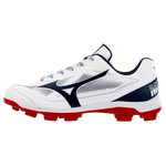 Mizuno CushionRevo Diamond TPU Cleat — White / Navy