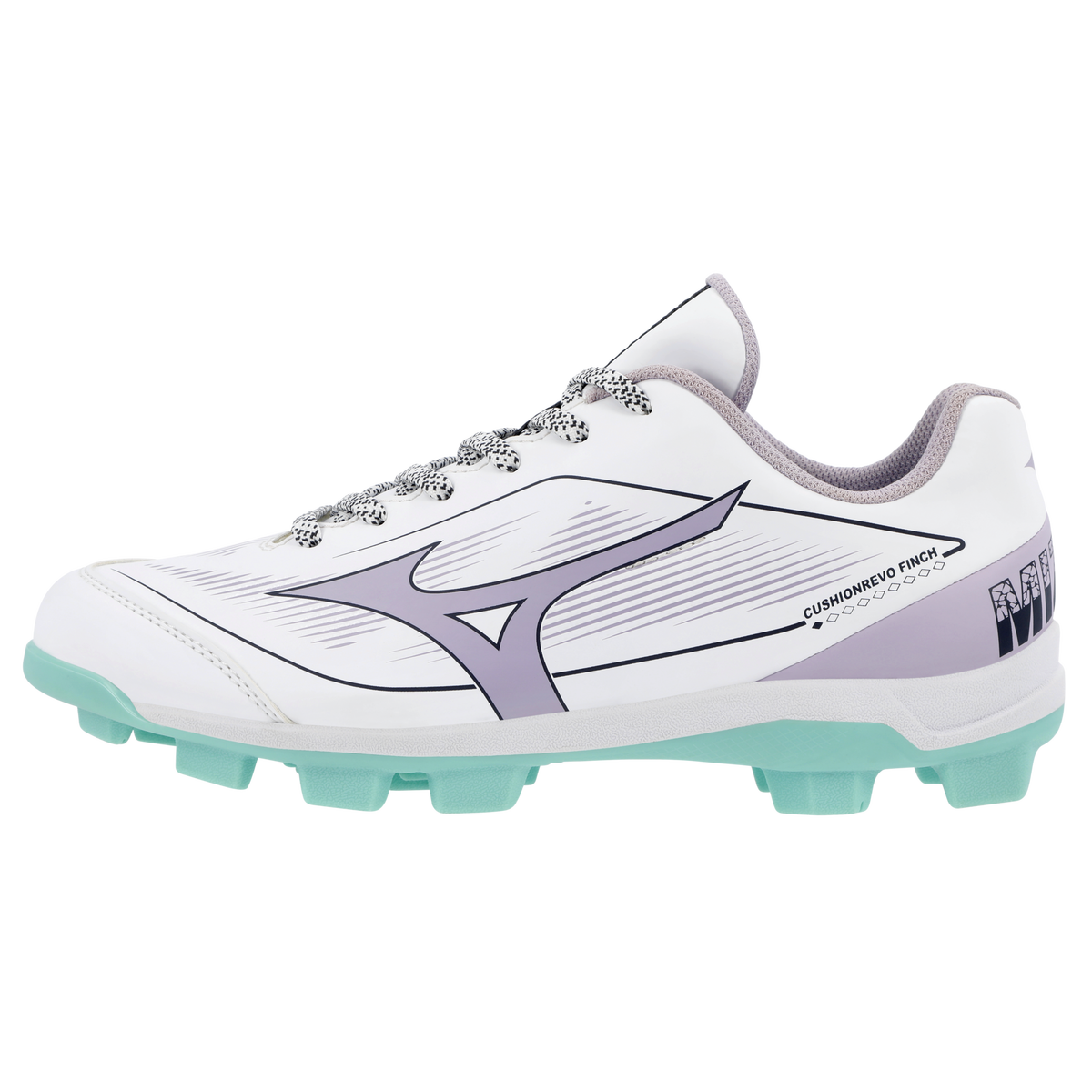 Mizuno CushionRevo Finch TPU Cleat — White / Lavender